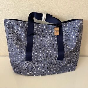 New PINK Victoria's Secret Paisley Tote Bag, Blue